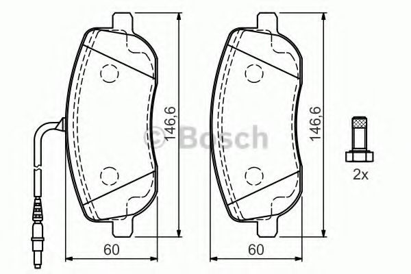 BOSCH - 0 986 424 789 - Комплект тормозных колодок, дисковый тормоз (Тормозная система)