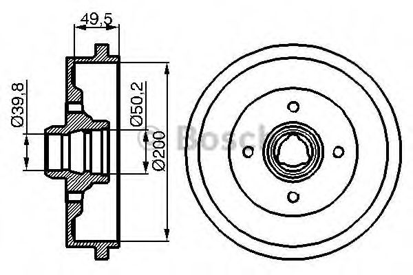 BOSCH - 0 986 477 041 - Тормозной барабан (Тормозная система)