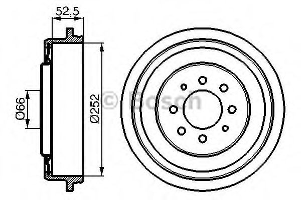 BOSCH - 0 986 477 067 - Тормозной барабан (Тормозная система)