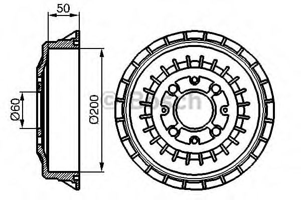 BOSCH - 0 986 477 146 - Тормозной барабан (Тормозная система)