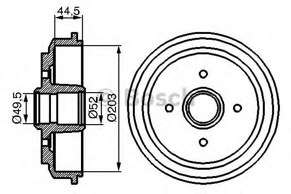 BOSCH - 0 986 477 149 - Тормозной барабан (Тормозная система)