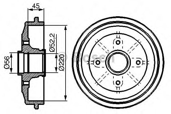 BOSCH - 0 986 477 151 - Тормозной барабан (Тормозная система)