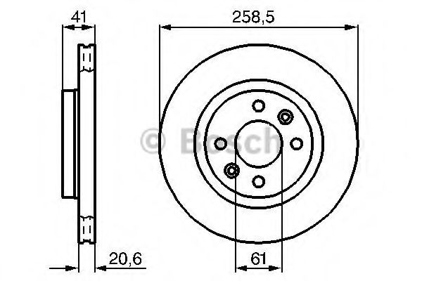 BOSCH - 0 986 479 B21 - Тормозной диск (Тормозная система)