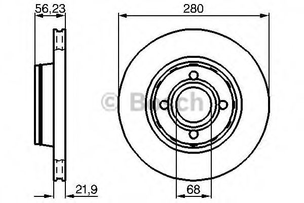 BOSCH - 0 986 478 128 - Тормозной диск (Тормозная система)