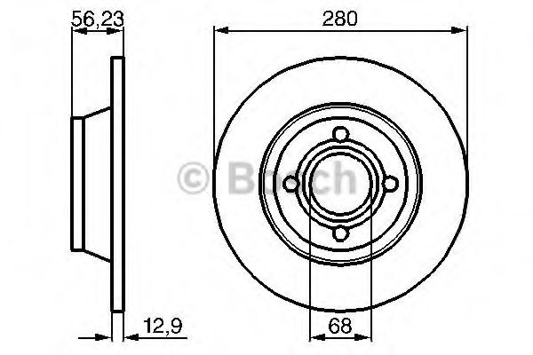 BOSCH - 0 986 478 131 - Тормозной диск (Тормозная система)