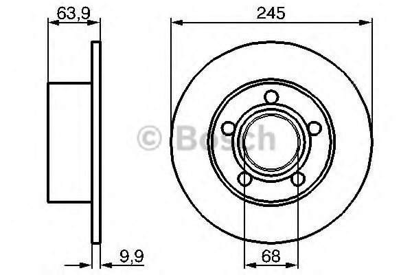 BOSCH - 0 986 479 B22 - Тормозной диск (Тормозная система)