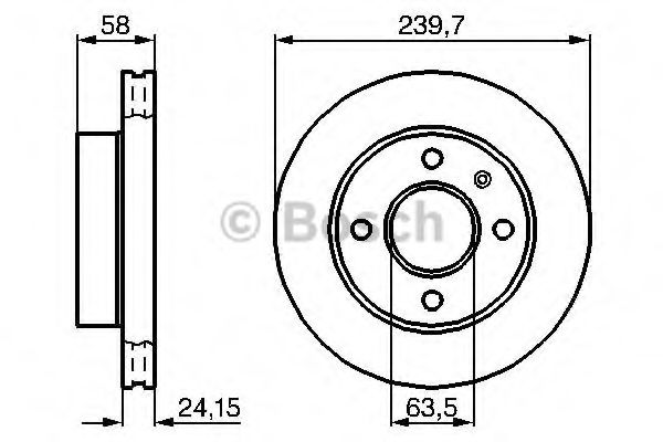 BOSCH - 0 986 478 148 - Тормозной диск (Тормозная система)