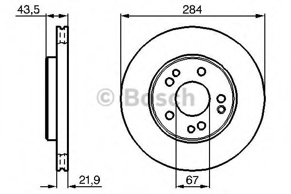 BOSCH - 0 986 478 186 - Тормозной диск (Тормозная система)