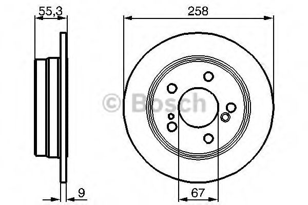 BOSCH - 0 986 478 188 - Тормозной диск (Тормозная система)