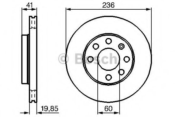 BOSCH - 0 986 478 192 - Тормозной диск (Тормозная система)