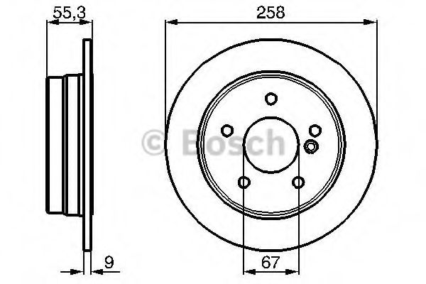 BOSCH - 0 986 478 255 - Тормозной диск (Тормозная система)