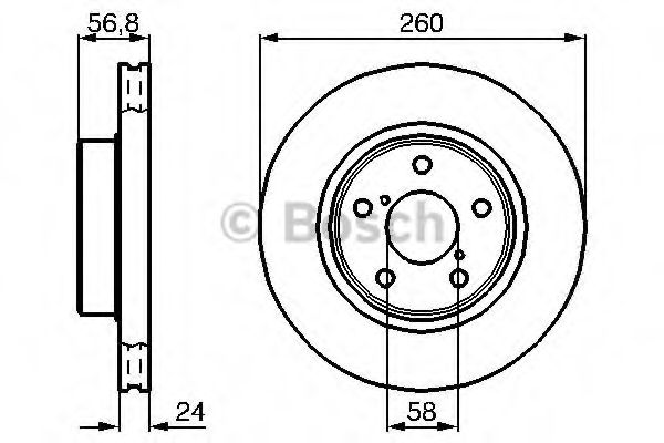 BOSCH - 0 986 478 293 - Тормозной диск (Тормозная система)