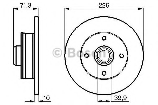 BOSCH - 0 986 478 331 - Тормозной диск (Тормозная система)