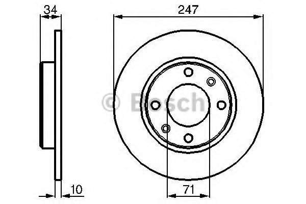 BOSCH - 0 986 478 359 - Тормозной диск (Тормозная система)