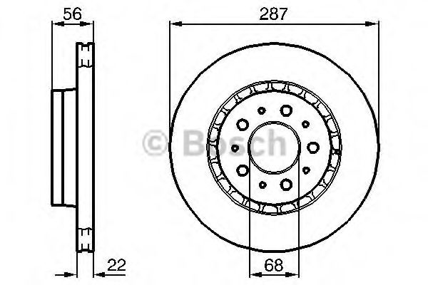 BOSCH - 0 986 478 388 - Тормозной диск (Тормозная система)