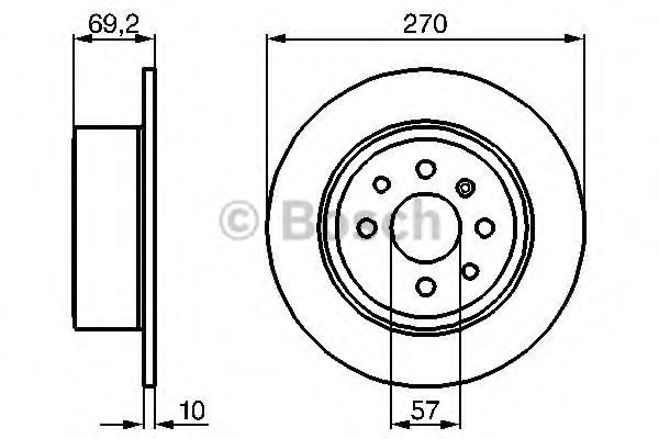 BOSCH - 0 986 478 420 - Тормозной диск (Тормозная система)