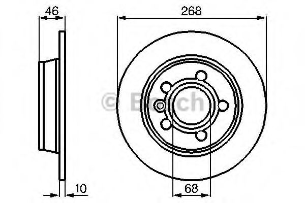 BOSCH - 0 986 478 421 - Тормозной диск (Тормозная система)