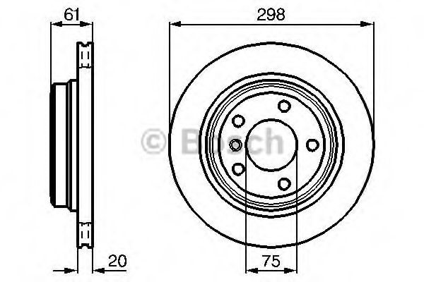 BOSCH - 0 986 478 426 - Тормозной диск (Тормозная система)