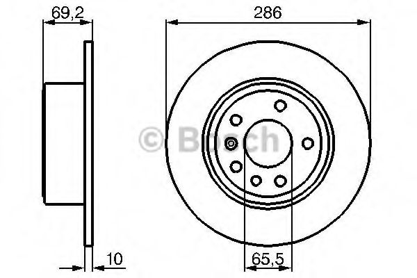 BOSCH - 0 986 478 436 - Тормозной диск (Тормозная система)