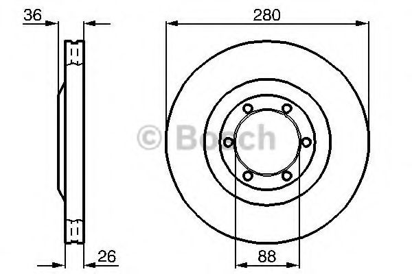 BOSCH - 0 986 478 437 - Тормозной диск (Тормозная система)