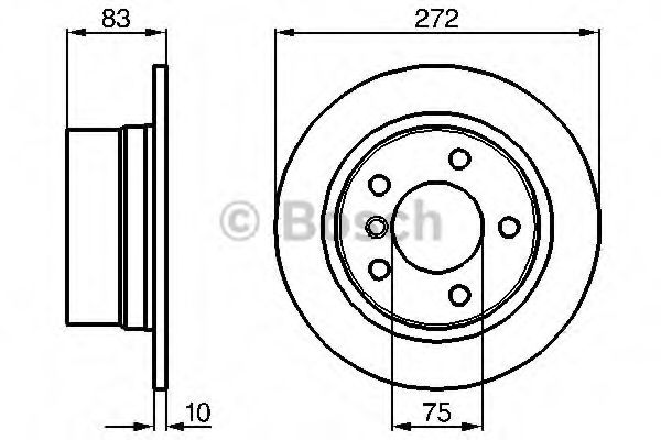 BOSCH - 0 986 478 439 - Тормозной диск (Тормозная система)