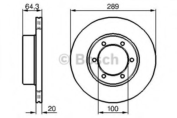 BOSCH - 0 986 478 453 - Тормозной диск (Тормозная система)