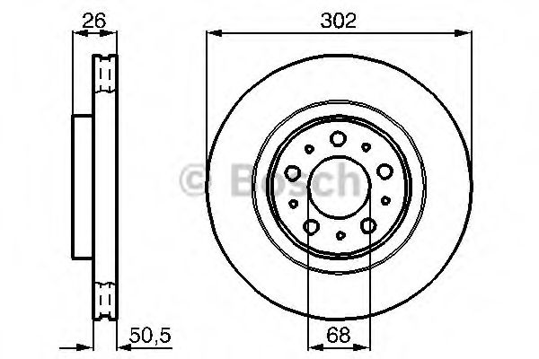 BOSCH - 0 986 478 454 - Тормозной диск (Тормозная система)