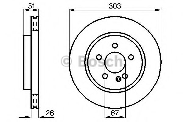 BOSCH - 0 986 478 468 - Тормозной диск (Тормозная система)