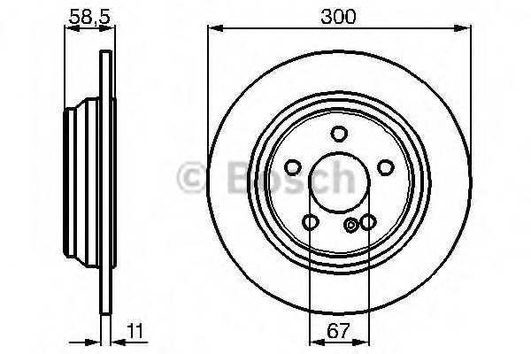 BOSCH - 0 986 478 472 - Тормозной диск (Тормозная система)