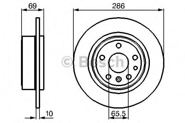 BOSCH - 0 986 478 478 - Тормозной диск (Тормозная система)