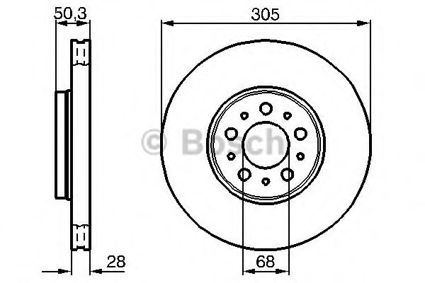 BOSCH - 0 986 478 494 - Тормозной диск (Тормозная система)