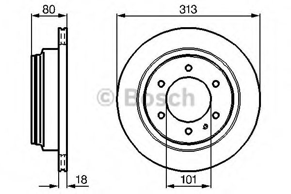 BOSCH - 0 986 478 496 - Тормозной диск (Тормозная система)