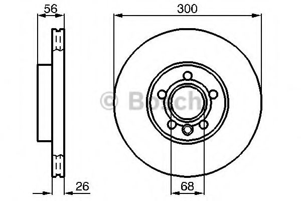 BOSCH - 0 986 478 498 - Тормозной диск (Тормозная система)