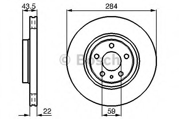 BOSCH - 0 986 478 521 - Тормозной диск (Тормозная система)