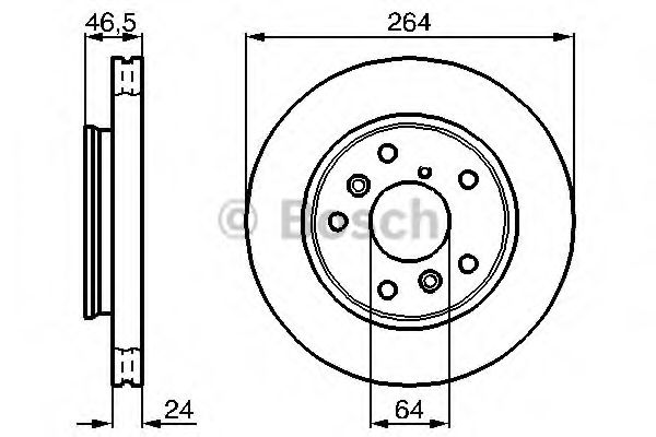 BOSCH - 0 986 478 523 - Тормозной диск (Тормозная система)