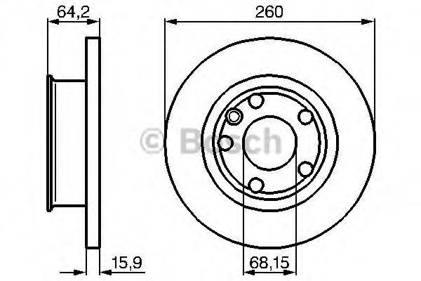 BOSCH - 0 986 478 547 - Тормозной диск (Тормозная система)