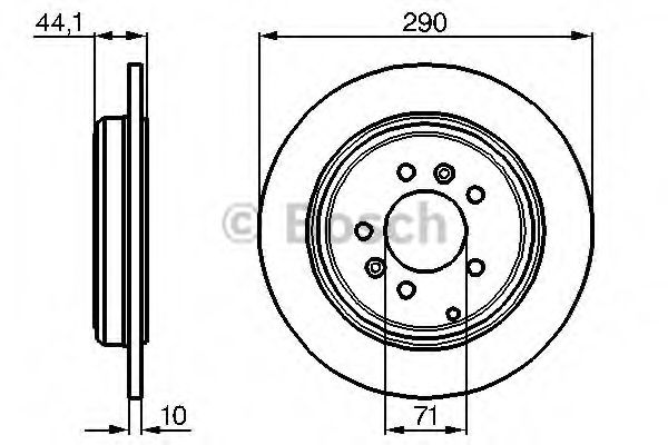 BOSCH - 0 986 478 556 - Тормозной диск (Тормозная система)