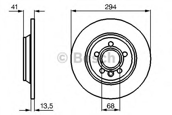 BOSCH - 0 986 478 569 - Тормозной диск (Тормозная система)