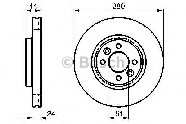 BOSCH - 0 986 478 590 - Тормозной диск (Тормозная система)