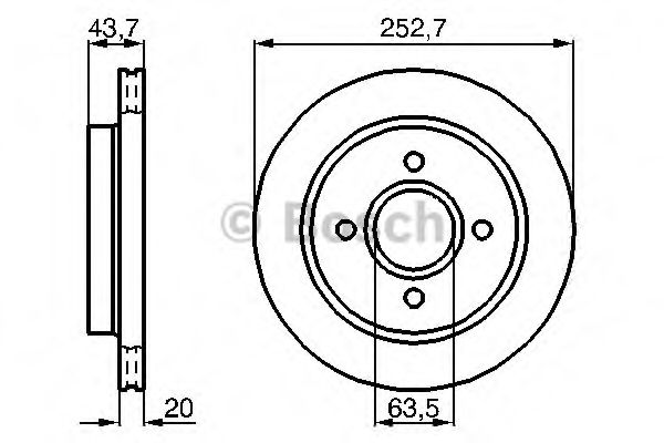 BOSCH - 0 986 478 605 - Тормозной диск (Тормозная система)