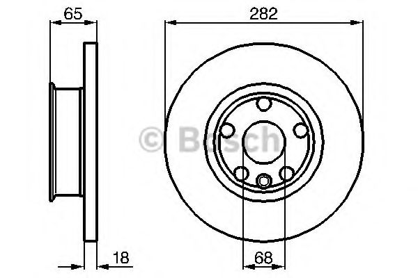 BOSCH - 0 986 478 613 - Тормозной диск (Тормозная система)