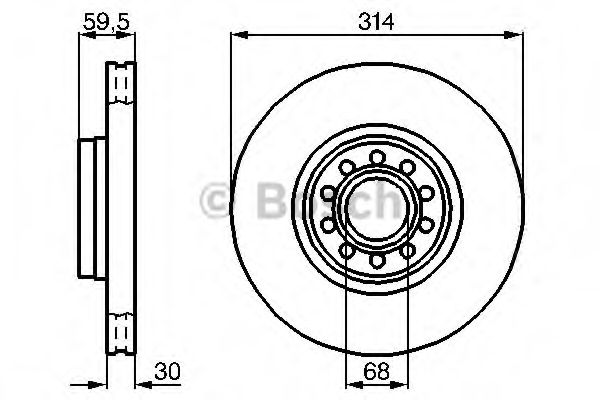 BOSCH - 0 986 478 617 - Тормозной диск (Тормозная система)