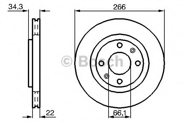 BOSCH - 0 986 478 618 - Тормозной диск (Тормозная система)