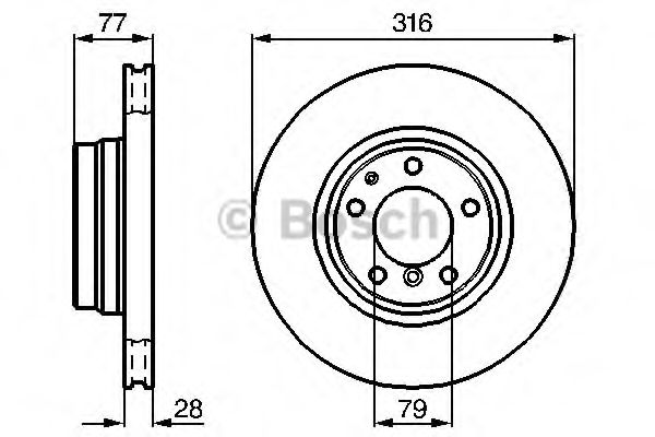 BOSCH - 0 986 478 622 - Тормозной диск (Тормозная система)