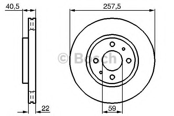 BOSCH - 0 986 478 639 - Тормозной диск (Тормозная система)