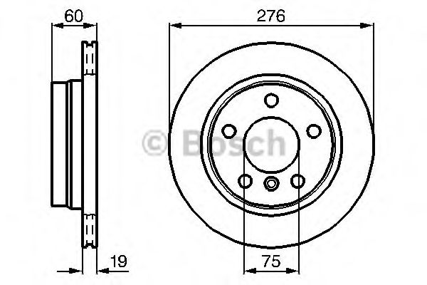 BOSCH - 0 986 478 642 - Тормозной диск (Тормозная система)