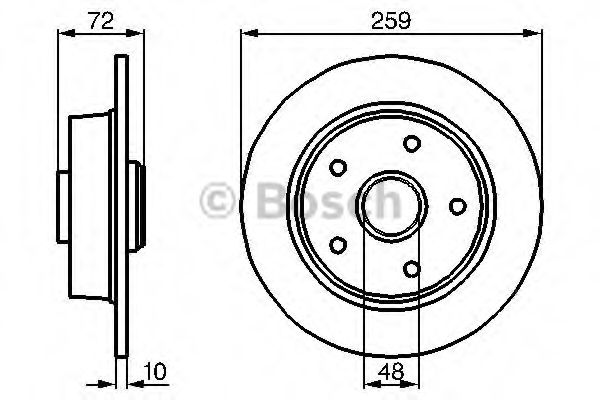 BOSCH - 0 986 478 700 - Тормозной диск (Тормозная система)