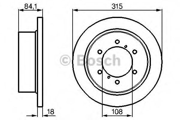 BOSCH - 0 986 478 713 - Тормозной диск (Тормозная система)