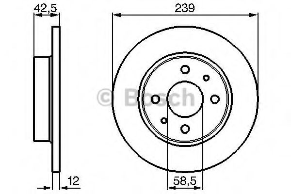 BOSCH - 0 986 478 747 - Тормозной диск (Тормозная система)