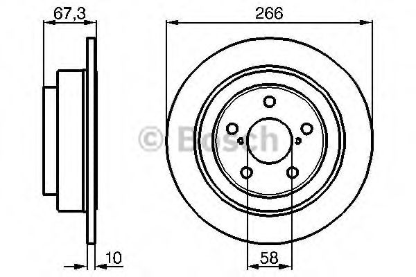 BOSCH - 0 986 478 799 - Тормозной диск (Тормозная система)